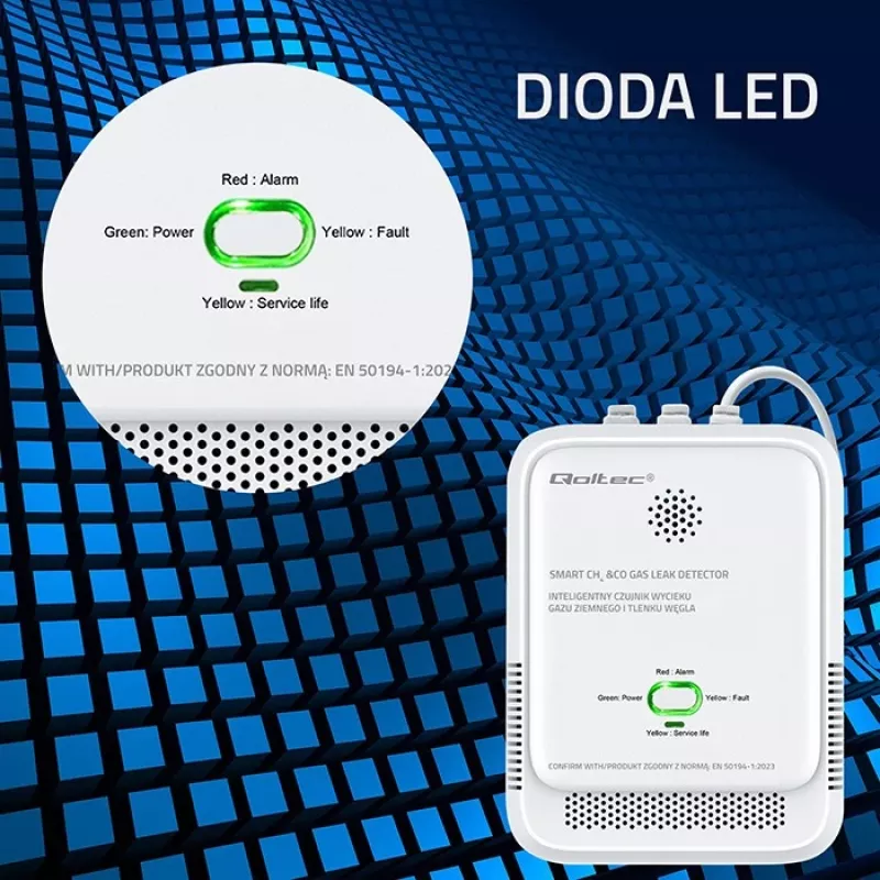 Gas- en koolmonoxidemelder LED