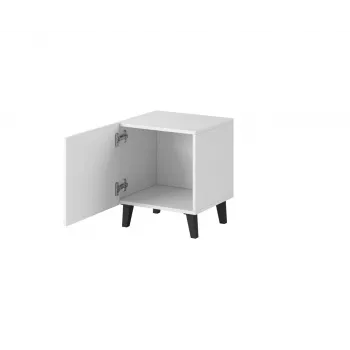 Nachtkastje cama meble PAFOS 2 stuks, 45x40x51 cm, wit mat, MDF/spaanplaat, 16 mm framelengte
