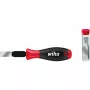 Wiha 26920 universele schraper-set SoftFinish, 12-delig, 13 mm blad, incl. 10 reservebladen, zwart/rood