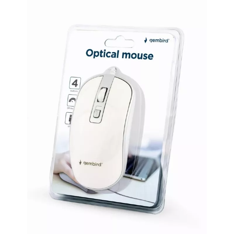 Gembird MUS-4B-06-WS Muis USB Type-A