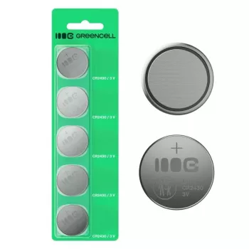 Knoopcelbatterij Green Cell CR2430 3V — 5-pack