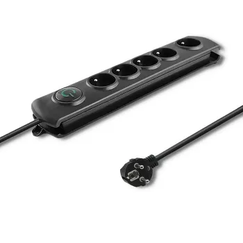 Overspanningsbeveiliging Qoltec 50269 zwart 5 AC-stopcontacten 230V