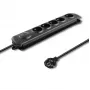Overspanningsbeveiliging Qoltec 50269 zwart 5 AC-stopcontacten 230V
