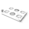 ROLINE 19 inch dakventilatorunit met thermostaat, 4 ventilatoren, stalen behuizing, grijs