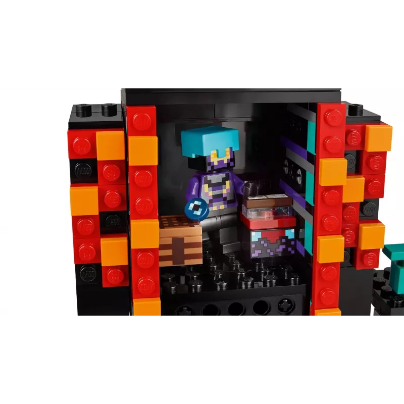 Constructiespeelgoed LEGO Minecraft set 21279 De Enderman-toren, 867 onderdelen, 2 minifiguren, 450 mm hoogte