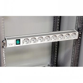 Power Distribution Unit Schneider Electric ACTASSI 1U, 19 inch rack, 8 Schuko-stopcontacten, VDE, met schakelaar
