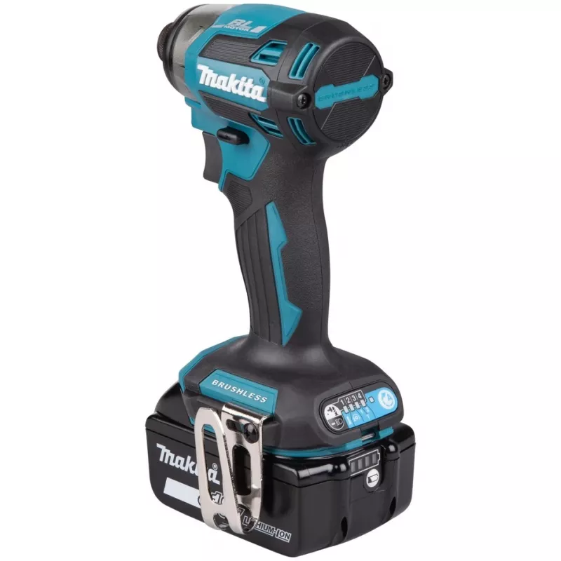 Makita DTD173RTJ accu-slagschroevendraaier, 3600 tpm, met accu's, lader en koffer, blauw/zwart