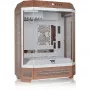 Thermaltake The Tower 600 CA-1Z1-00MUWN-00 Midi Tower ATX behuizing, gehard glas, 2 ventilatoren van 140 mm, ondersteuning voor 3,5/2,5 inch schijven, Mocha Mousse