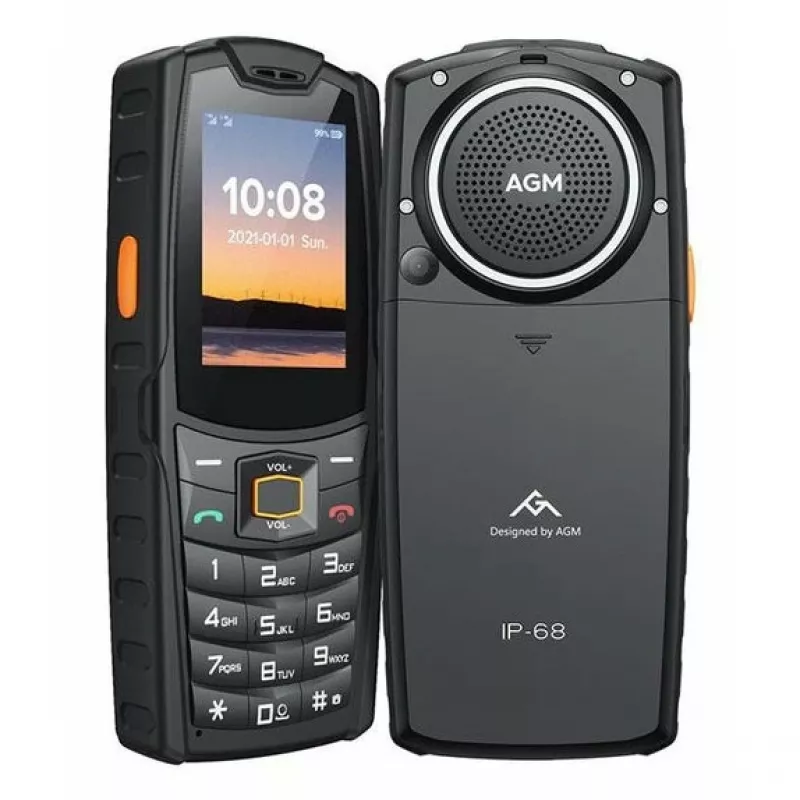 AGM M6 4G robuuste outdoor-toetsentelefoon (bar-model), IP68/IP69K, MIL-STD-810H, zonder voeding