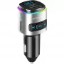 FM-transmitter 4smarts 456201 sigarettenaansteker zwart zilver AM FM Bluetooth