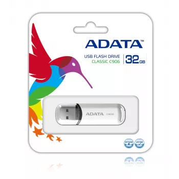 ADATA Classic Series C906 - USB-stick - 32 GB - USB 2.0 - wit