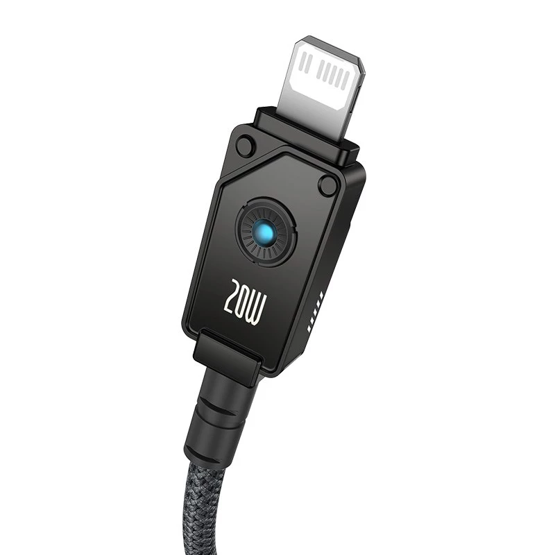 Baseus Unbreakable USB-C-naar-iP-kabel 2 m 20 W zwart