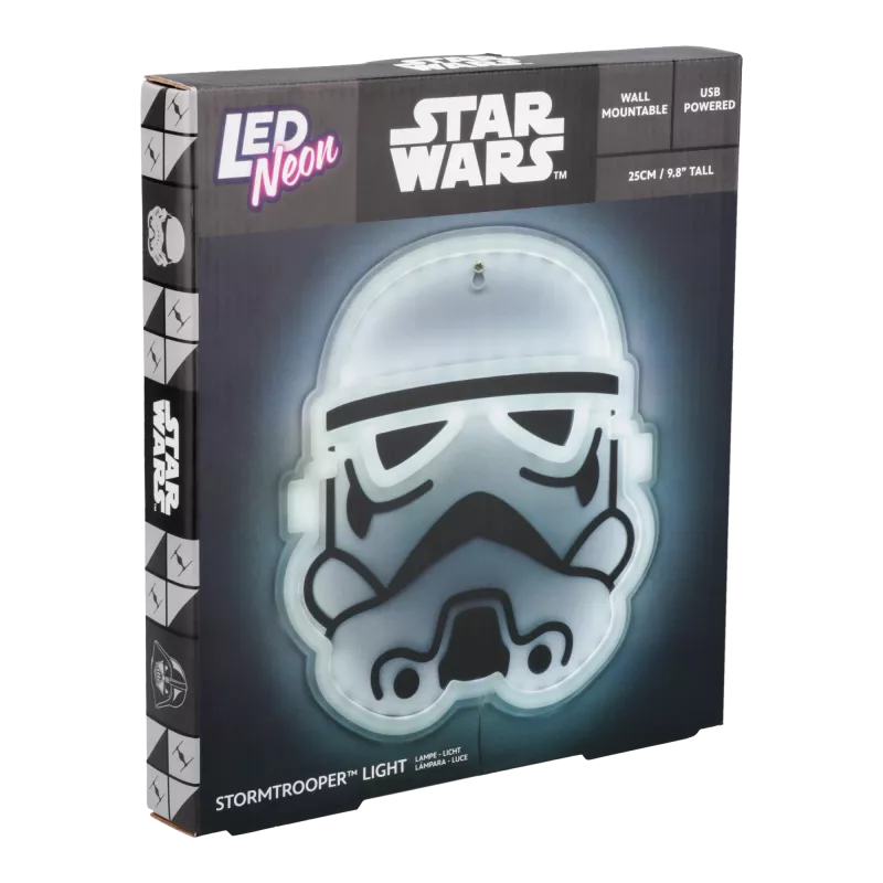 Wandmontierbare LED-neonlamp Paladone Stormtrooper model PP14595SWVN, decoratieve Star Wars-verlichting