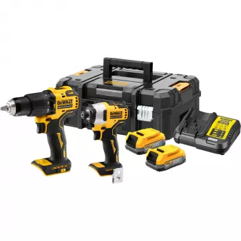Power Tool Combo Kit DeWALT DCK2062E2T-QW, 1/4 inch boorhouder, 200 N⋅m koppel