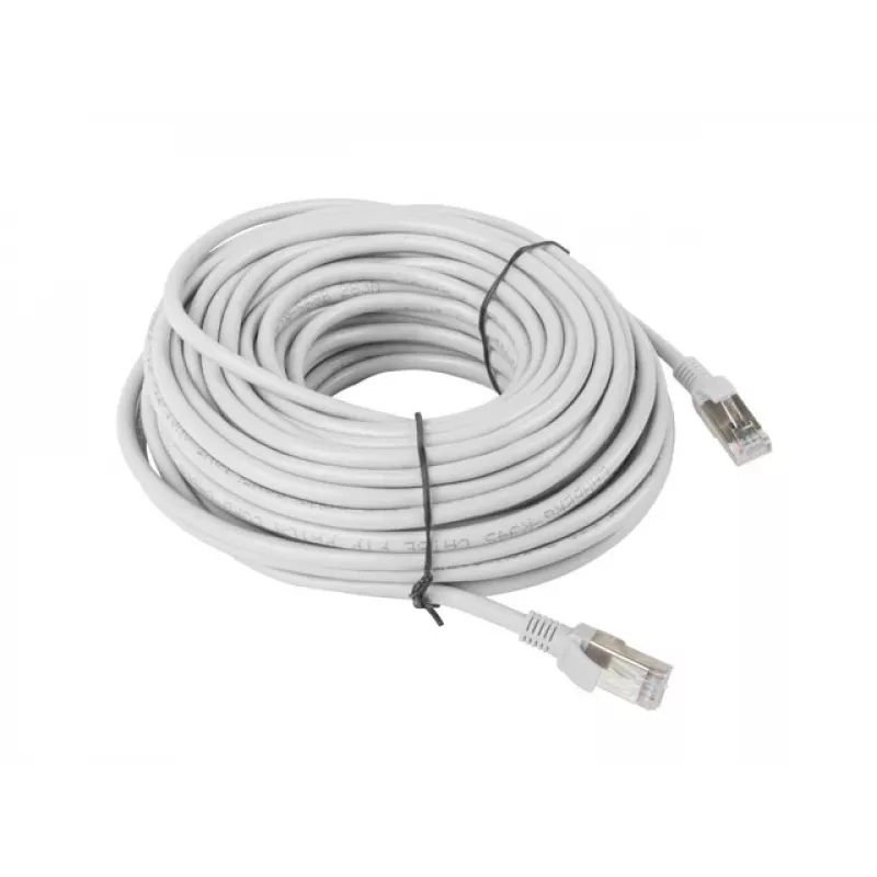 LANBERG netwerkkabel Cat5e U/UTP RJ-45 naar RJ-45 20 m grijs, 26 AWG, CCA-ader