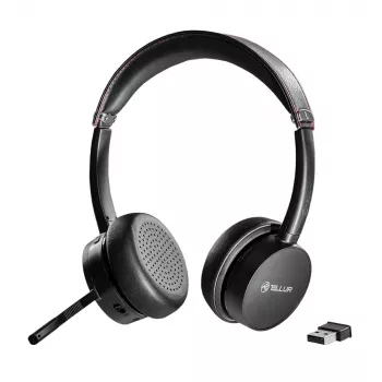 Tellur Voice Pro draadloze callcenter-headset zwart TLL411007
