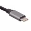 Akyga AK-AD-66 USB-C-hub met 3x USB 3.0 en Gigabit Ethernet, 15 cm, zwart