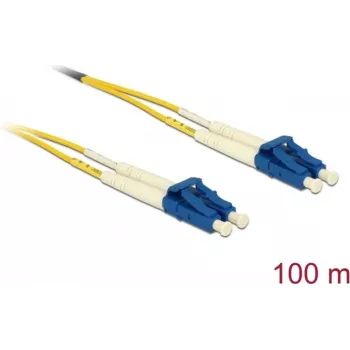 Delock glasvezelkabel LC Duplex naar LC Duplex Singlemode OS2 100 m (80161)