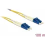 Delock glasvezelkabel LC Duplex naar LC Duplex Singlemode OS2 100 m (80161)