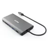 UNITEK uHUB O8+ bekabelde USB 3.2 Gen 1 Type-C hub, grijs, 100W Power Delivery