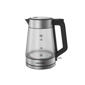 Blaupunkt EKG401 elektrische waterkoker 1,7 l 2200 W glazen behuizing, roestvrijstalen accenten, waterniveau-indicator