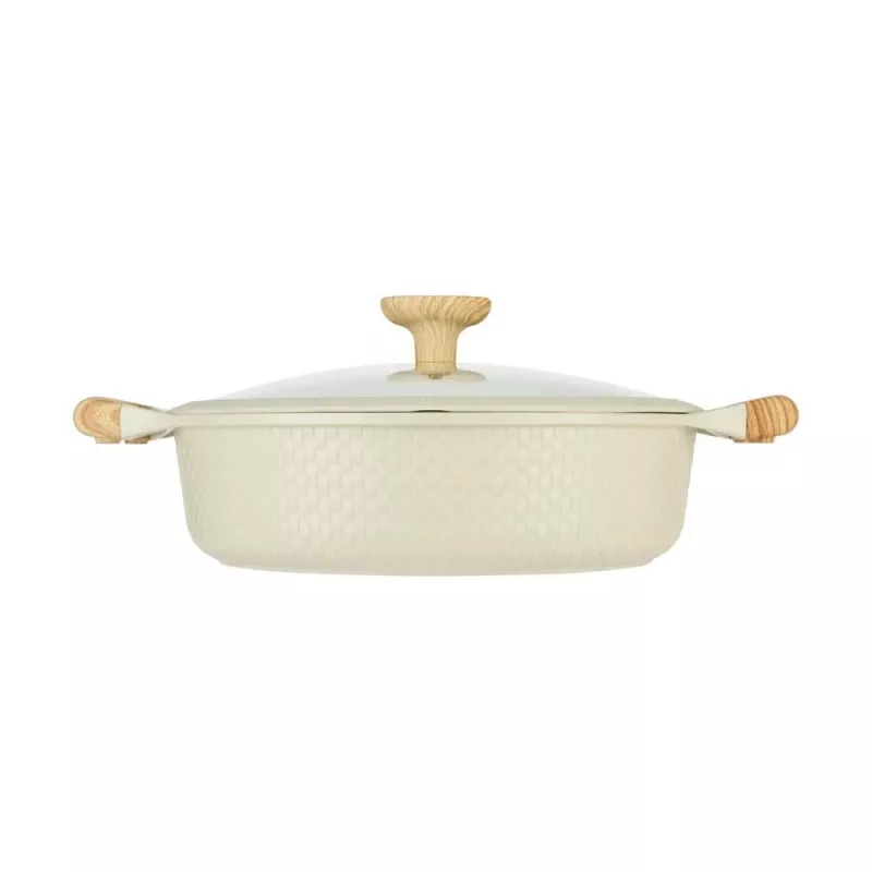 Platte pan D28cm 4,1L/beige