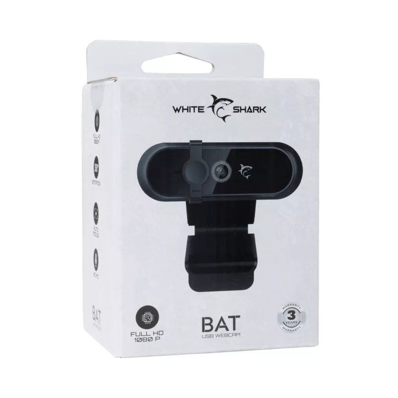 Webcam White Shark GWC-005 1080p BAT – 1080p-resolutie, USB-aansluiting