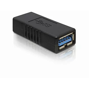 DELOCK USB 3.0-A adapter USB-A naar USB-A zwart, USB 3.0 gegevensoverdracht