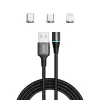 Savio CL-152 USB-kabel 1 m USB 2.0 USB C Micro USB A/Lightning zwart