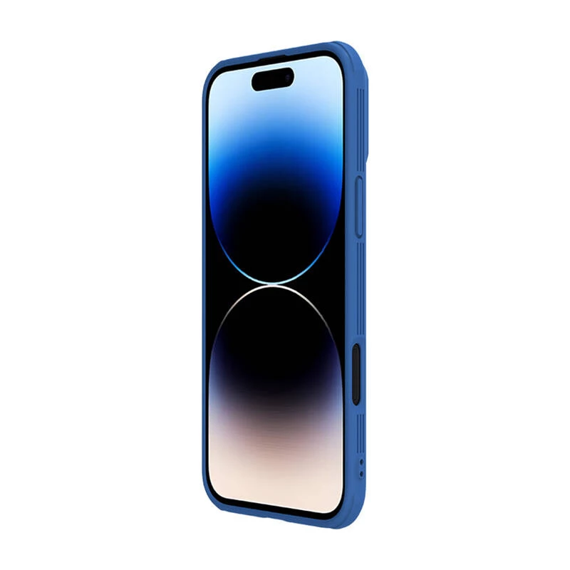 Hoesje Nillkin CamShield Pro voor iPhone 16 Pro Max, blauw, schuifbare cameraklep
