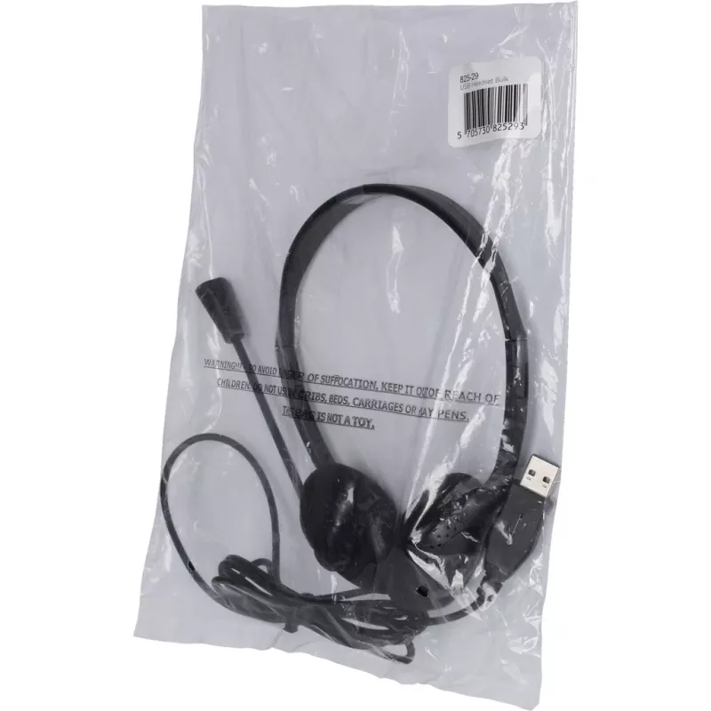 Advanced Accessories USB-headset met microfoon - zwart