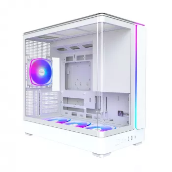 Pc-behuizing Montech KING 15 PRO wit — Micro ATX / Mini-ITX, Midi Tower