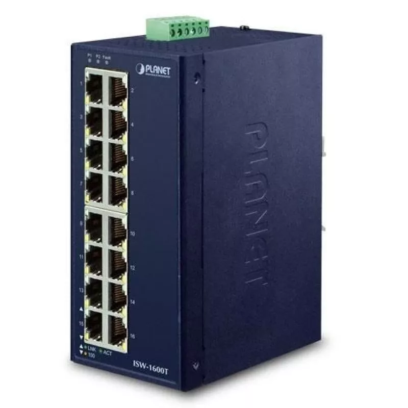 PLANET ISW-1600T netwerkswitch unmanaged Fast Ethernet (10/100) blauw