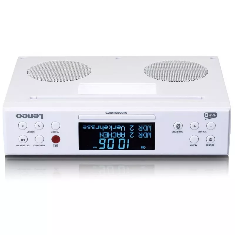 Lenco KCR-190WH keukenradio voor onderbouw met PLL FM, DAB+ en Bluetooth, wit