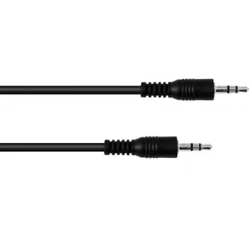 3,5 mm stereokabel Omnitronic 30211600 — 1,5 m, zwart, TRS stekker naar stekker