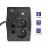 Qoltec Monolith UPS dubbelconversie online 0,65 kVA 360 W 2 stopcontacten
