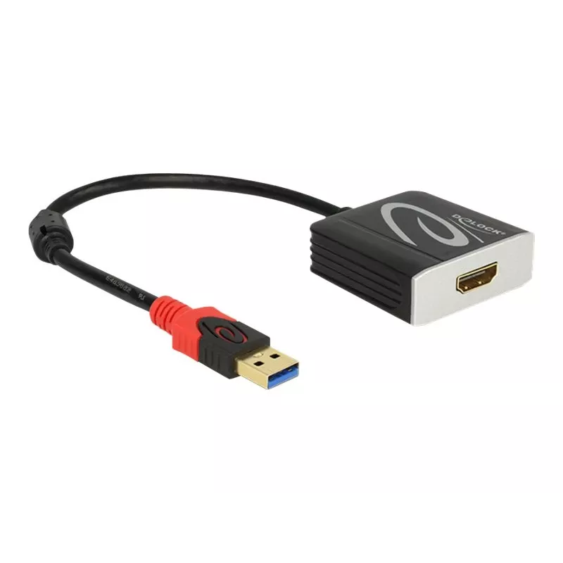 Videokabel-adapter DeLOCK 62736 USB Type-A naar HDMI 0,2 m zwart