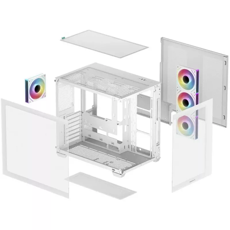 PC-behuizing DeepCool CG530 4F WH midi tower wit