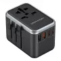 Vention 65W GaN reisadapter en oplader, 2x USB-A 2x USB-C, zwart