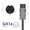 Akyga AK-EV-23 oplader voor e-bikes / e-scooters met 72V Li-Ion-accu (20S), 84 V, 2 A, GX16 12 mm bus, 1,2 m