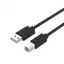 UNITEK Y-C421GBK USB-kabel 5 m USB 2.0 USB A USB B zwart