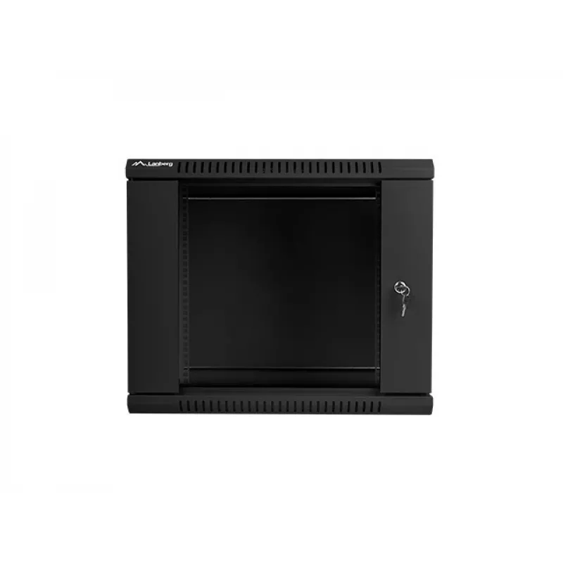 Wandmontage rack LANBERG 9U (600×450×507 mm) IP20, max. belasting 60 kg, zwart