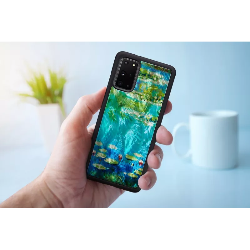 Hoes iKins voor Samsung Galaxy S20+ — zwart waterleliesdesign