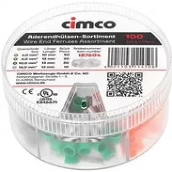 Cimco 187604 adereindhulzen-assortiment deels geïsoleerd 1 set (187604)