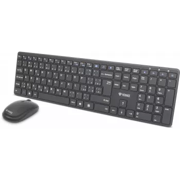 Draadloze toetsenbord-muis-set YENKEE YKB 2008CS — 2,4 GHz USB, compacte layout
