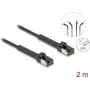 Netwerkkabel DeLOCK RJ45 slank Cat.6A U/FTP 2m zwart