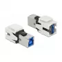 Keystone-module DeLOCK 86394 plat wit USB A