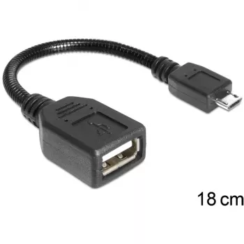 USB-kabel Micro-USB B naar USB A DELOCK 83293 0,18 m