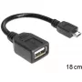 DeLOCK 83293 USB OTG-kabel, Micro-USB B (m) naar USB 2.0 A (v), 0,18 m