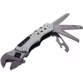 Multitool-tang TROIKA TOL44/GY in zakformaat 12 gereedschappen grijs